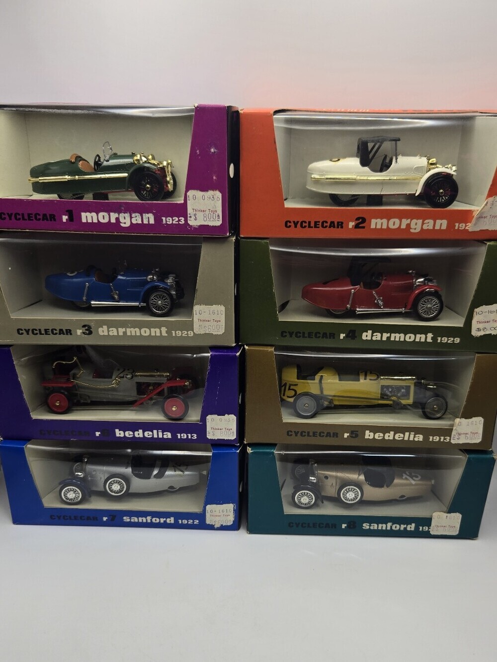 Brumm Serie Revival "Cyclecar" sub-series Complete Set Of 8 In Boxes